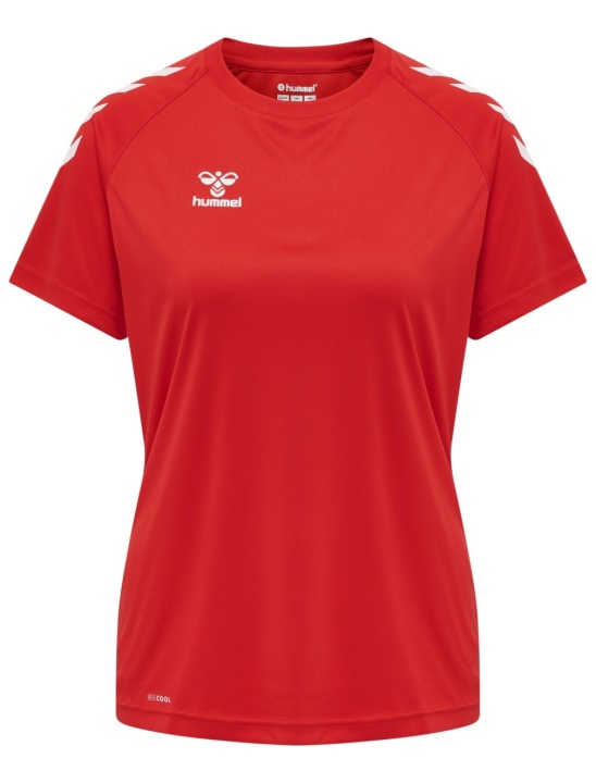 Maglietta Tecnica Hummel Hmlcourt Donna A Manica Corta, Jersey Interlock, Con Stampe E Chevron
