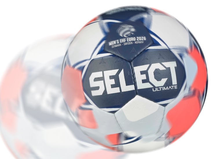 EHF offizieller Handball von Select in blau, rot und weiss, größe 3, für die saison 2026